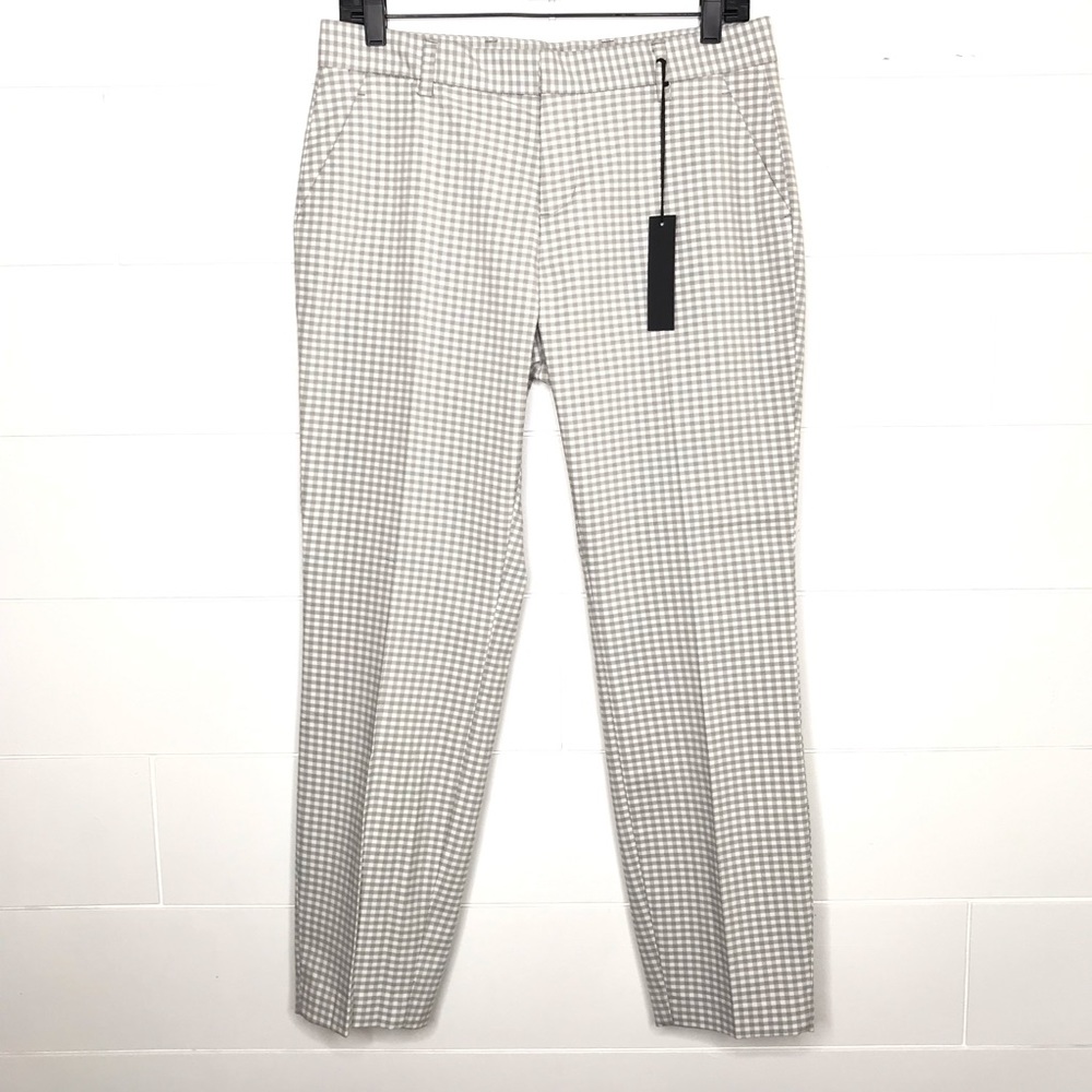 Idol Mind Gray & White Gingham Pants NWT